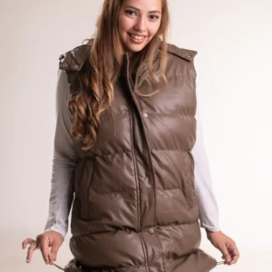 CHALECO LARGO CAPUCHA DESMONTABLE AJUSTABLE